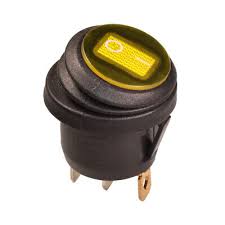 Interrupteur 12v LED rond étanche - SFFHPR0012